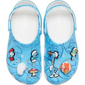 Crocs Smurfs Classic Clog Mens Size 10 Slip On Sandal Jibbitz Papa Smurfette NEW